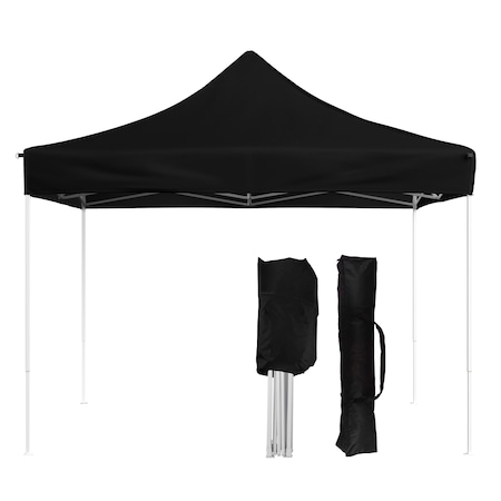 Stalwart Pop Up Canopy - 10x10 ft Tent - UPF30 Sun Shelter with Adjustable Height by Black, 3PK 80-14-BLK
